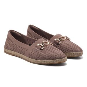 Women's Sketchers Mocha Cleo Jute Fashion Luncheon Stretch Knit Loafer 8.5
